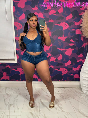 Downtown cowgirl denim set