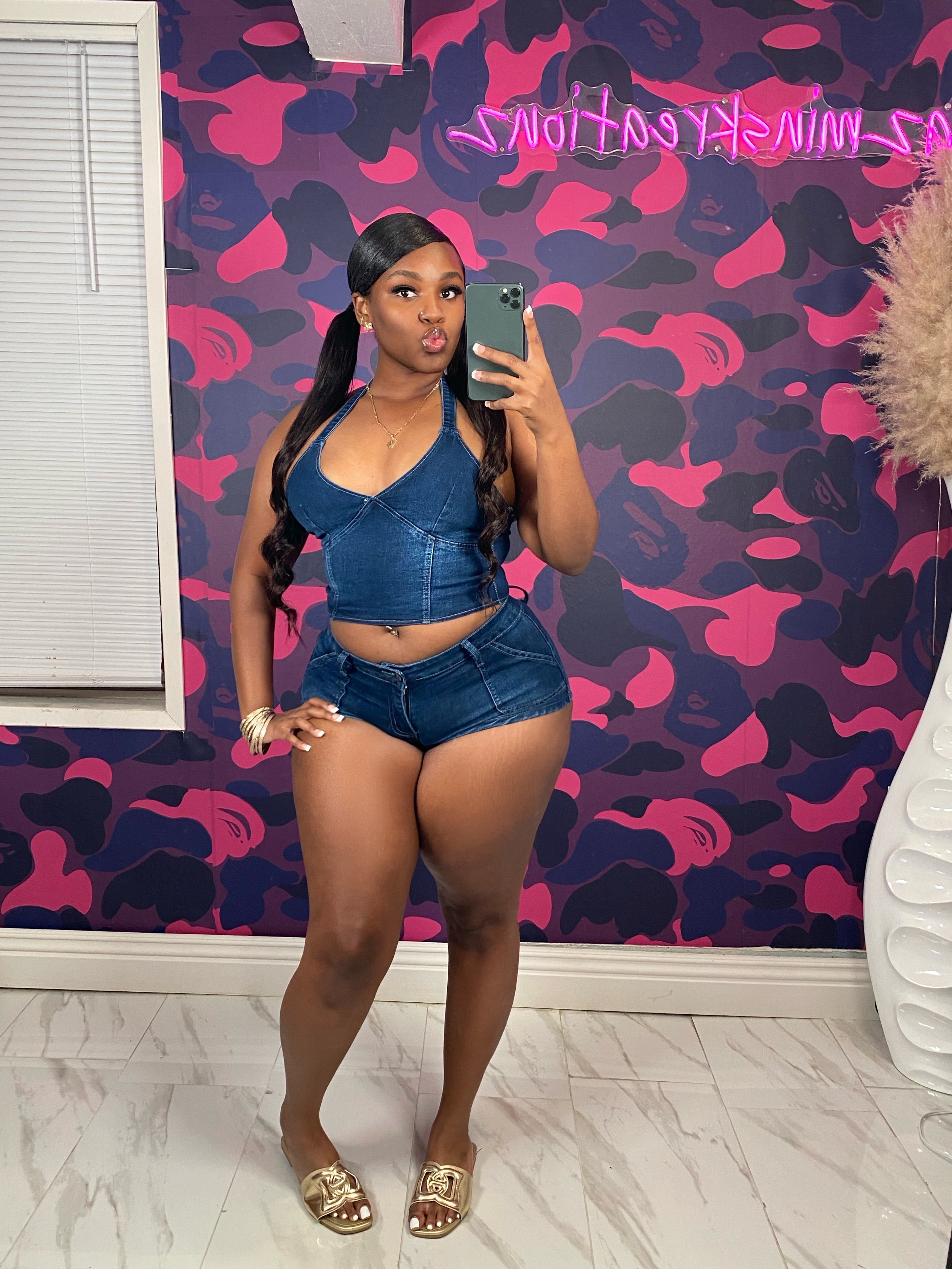 Downtown cowgirl denim set