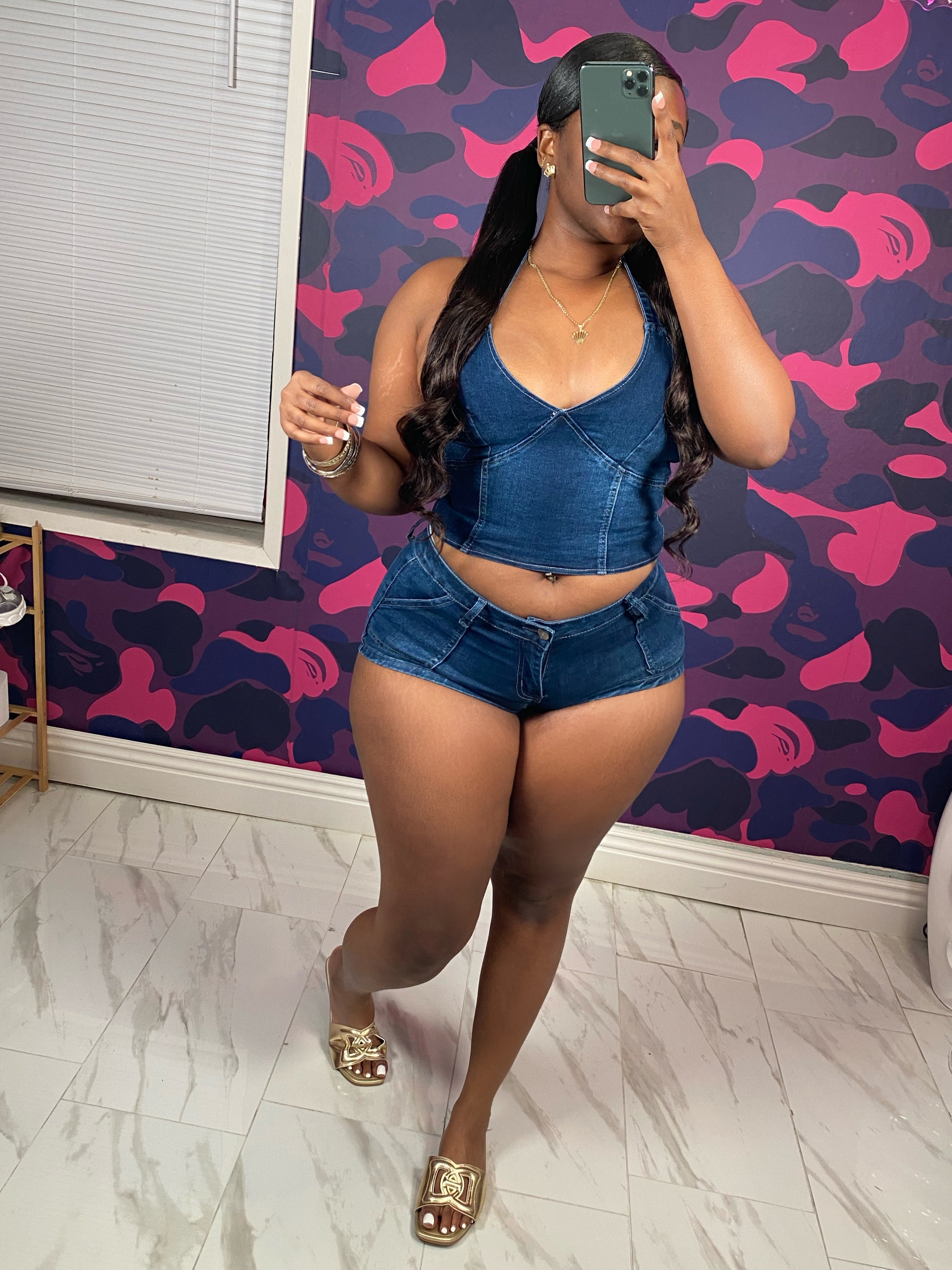 Downtown cowgirl denim set